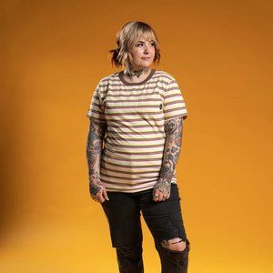 Girrlscout Tommy Striped Pocket Tee - Retro 70s